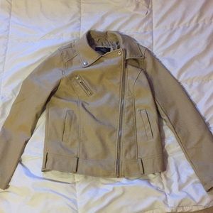 Tan Faux leather jacket